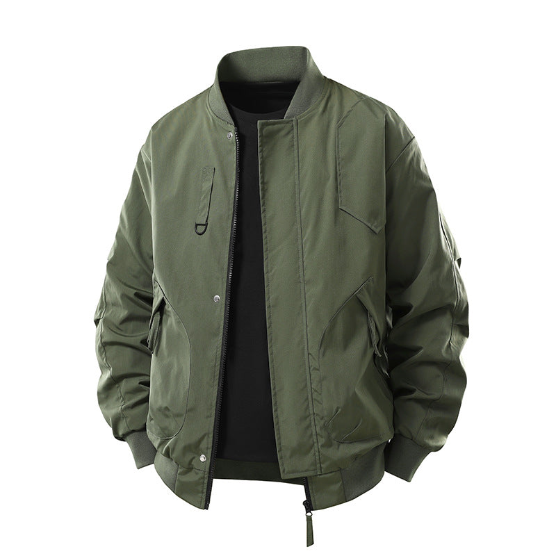 Men's  technical insulated bomber jacket with utility pockets and zip closure EB