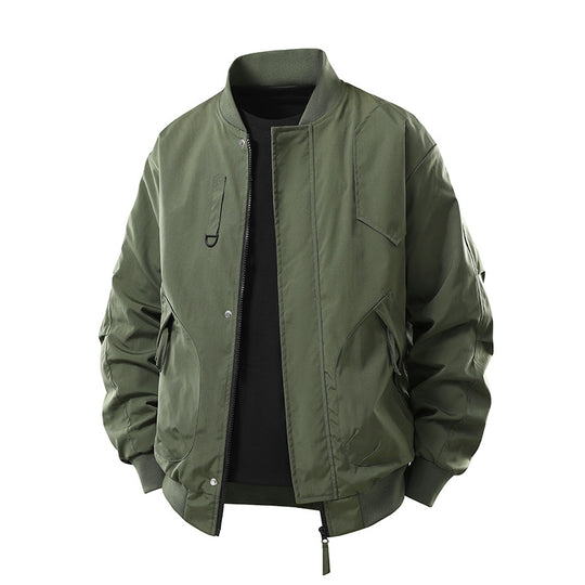 Men's  technical insulated bomber jacket with utility pockets and zip closure EB