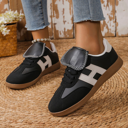 Damen Modische Sneakers mit eleganter Klappenakzent und rutschfester Sohle EB