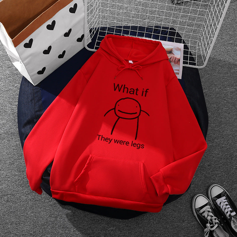 Damen nan Kapuzenpullover mit minimalistischer Grafik, lockerer Oversize-Passform und Kängurutasche EB