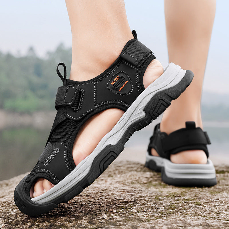 Damen Sportliche Freizeitsandalen mit verstellbarem Klettverschluss und rutschfester Sohle EB