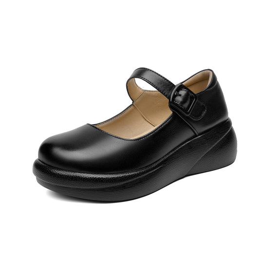 Damen Mary Jane Schuhe mit verstellbarem Riemen und bequemem Fußbett EB