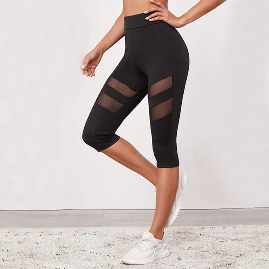 Damen Fitness-Leggings mit innovativen Mesh-Einsätzen EB