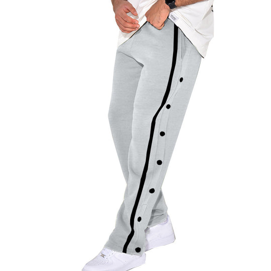 Herren Sportliche Jogginghose mit Druckknopfdetails an der Seite EB