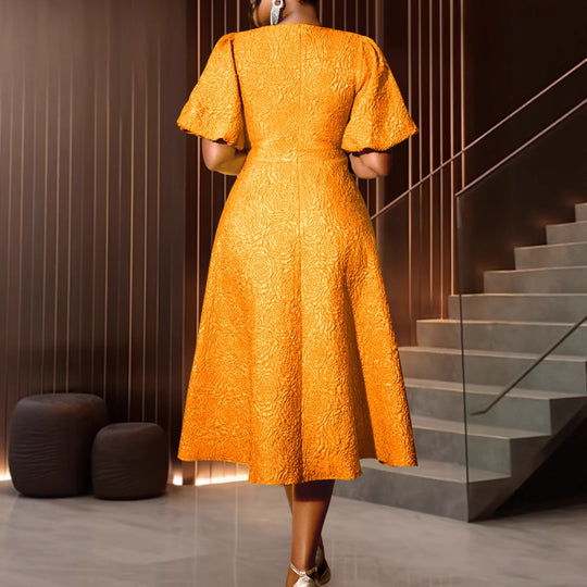 Damen Freizeitkleid mit floralem Strukturmuster EB