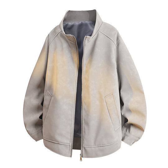 Damen modische Übergangsjacke mit luxuriöser Textur und praktischem Reißverschluss EB
