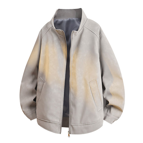 Damen modische Übergangsjacke mit luxuriöser Textur und praktischem Reißverschluss EB