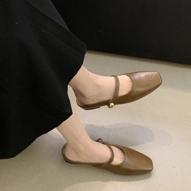 Damen elegante Sling-Ballerinas mit modischem Riemchen EB