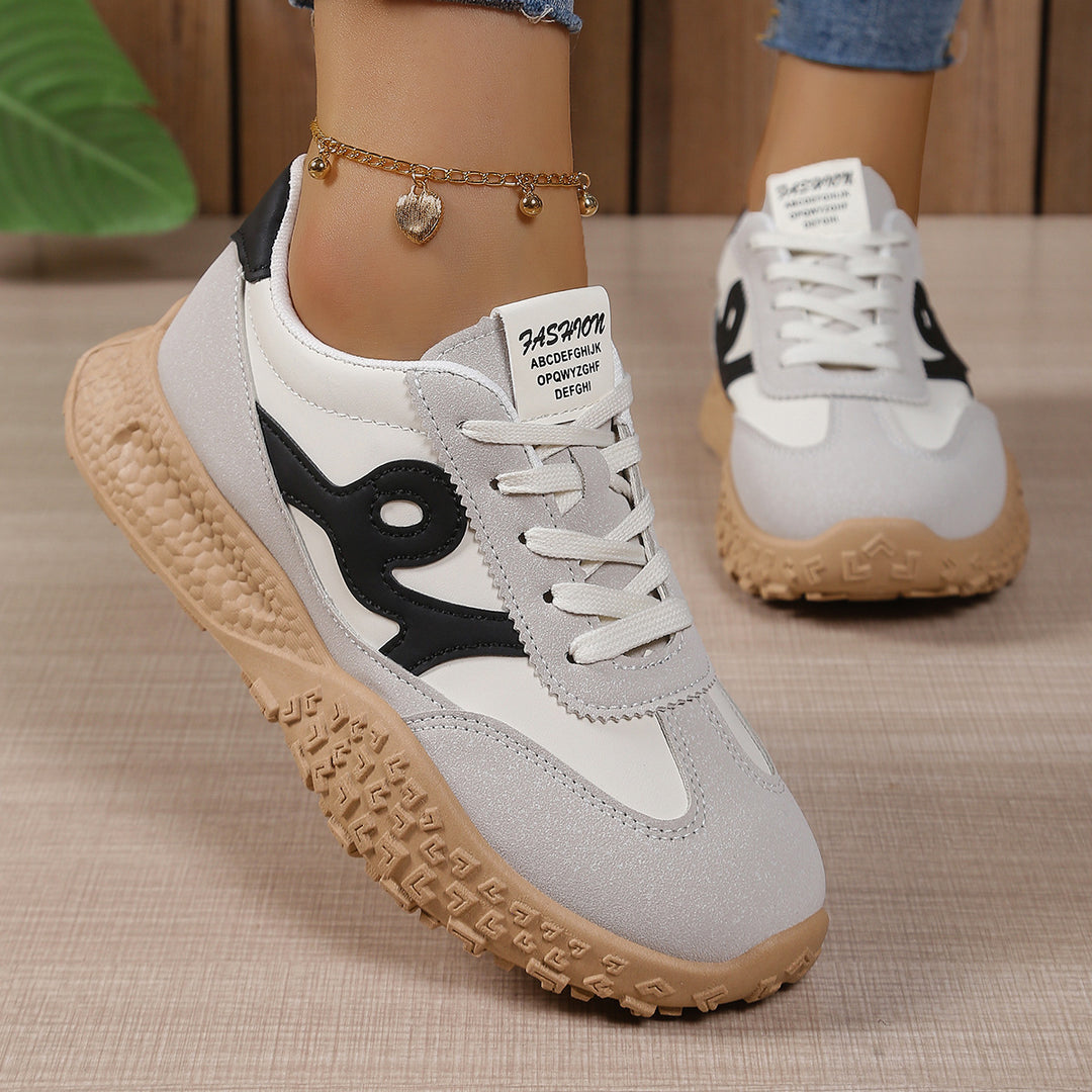 Damen Sportliche Sneakers mit rutschfester Laufsohle EB