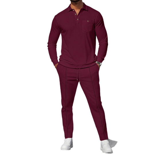 Herren elegantes Freizeit-Set mit modischen Akzenten und atmungsaktiven Materialien EB