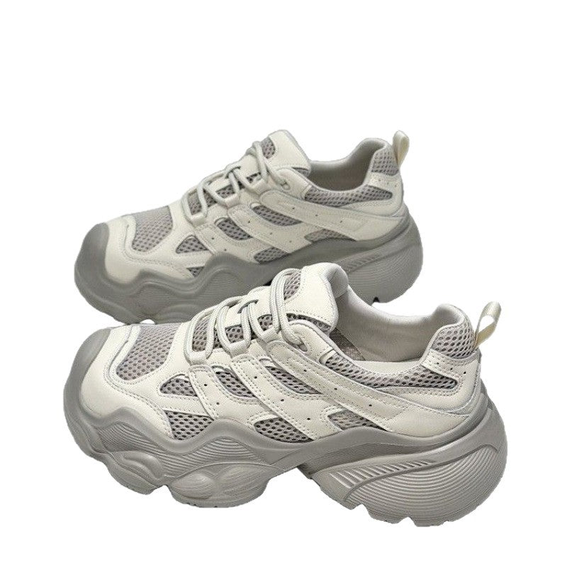 Damen Sportliche Chunky Sneakers mit atmungsaktivem Mesh-Obermaterial und robustem Profil EB