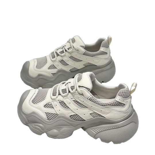 Damen Sportliche Chunky Sneakers mit atmungsaktivem Mesh-Obermaterial und robustem Profil EB