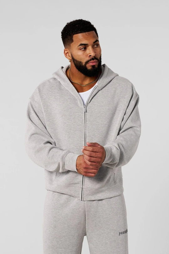 Herren Kapuzenpullover mit durchgehendem Reißverschluss und praktischen Taschen EB