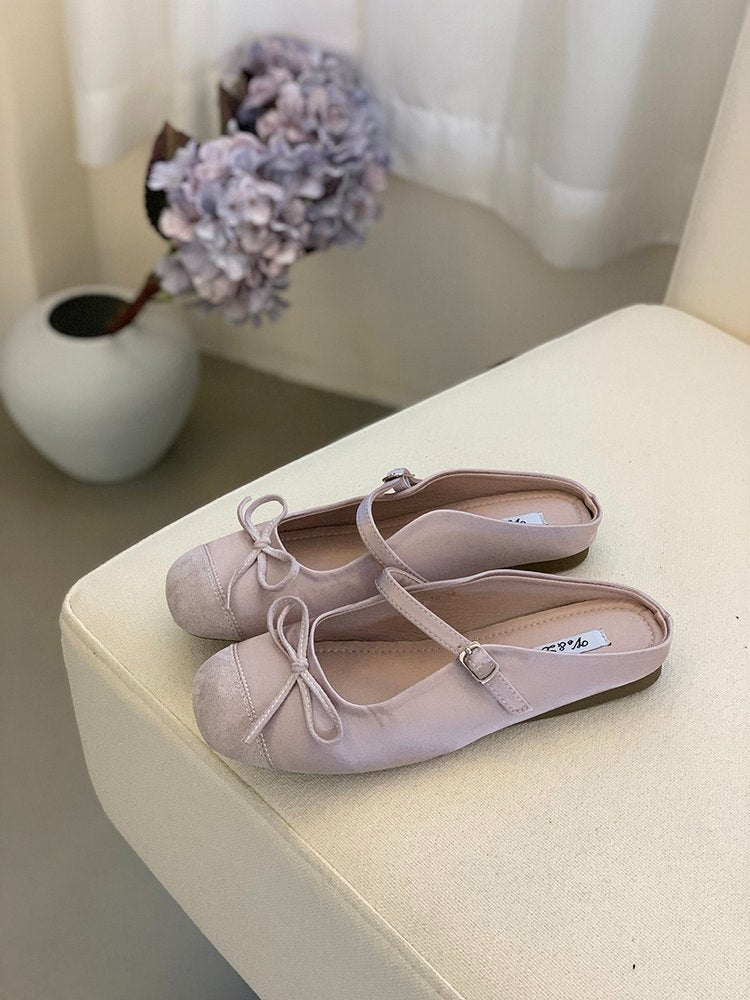 Damen Ballerinas mit modischem Riemchen und eleganter Schleifenapplikation EB