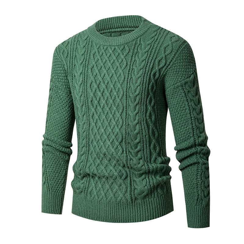 Herren Grobstrickpullover mit modischem Zopfmuster EB