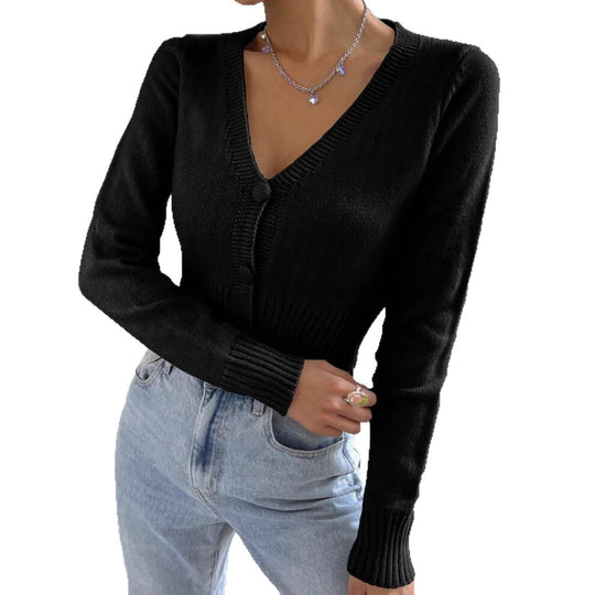 Damen Kurzstrickjacke mit feinem Rippstrickdesign EB
