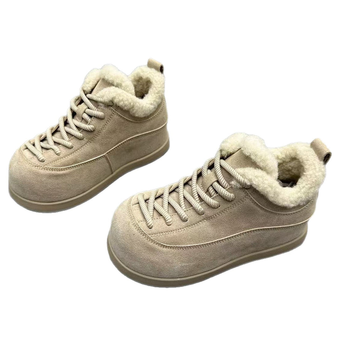 Damen Modische und kuschelige Winterstiefel mit flauschigem Innenfutter EB