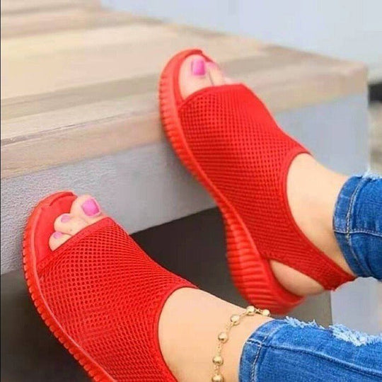 Damen Atmungsaktive Sandalen mit rutschfester Sohle und offenem Zehenbereich EB