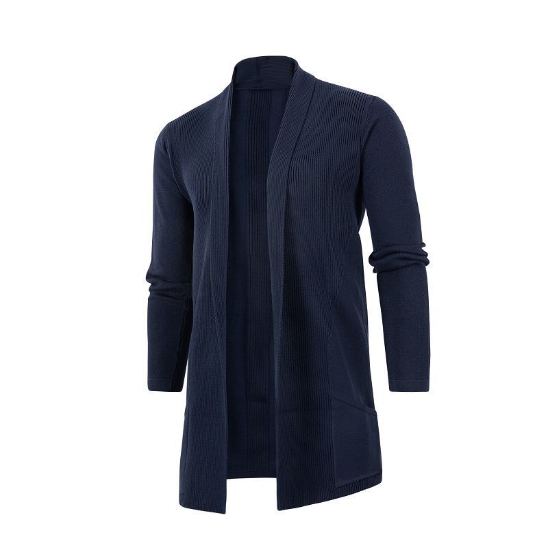 Damen Strickjacke mit modernem Kragen und tiefen Taschen EB