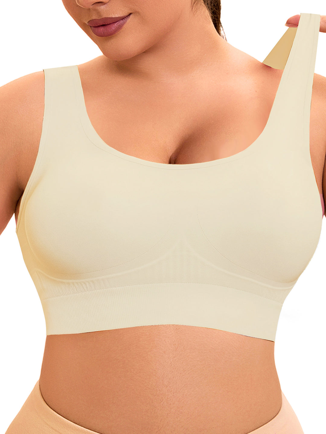 Damen Komfort-BH mit nahtlosem Design und stützendem Unterbrustband EB