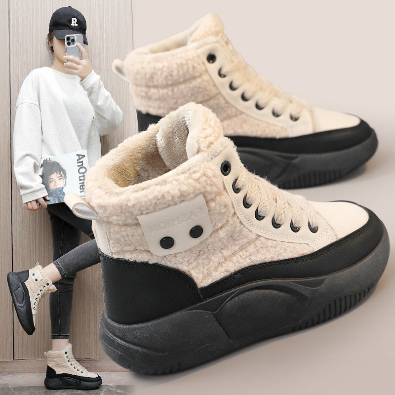 Damen High-Top Sneakers mit isolierendem Innenfutter und rutschfester Sohle EB