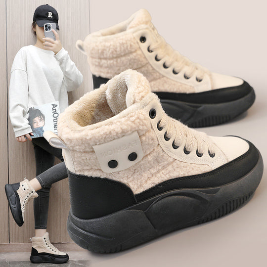 Damen High-Top Sneakers mit isolierendem Innenfutter und rutschfester Sohle EB