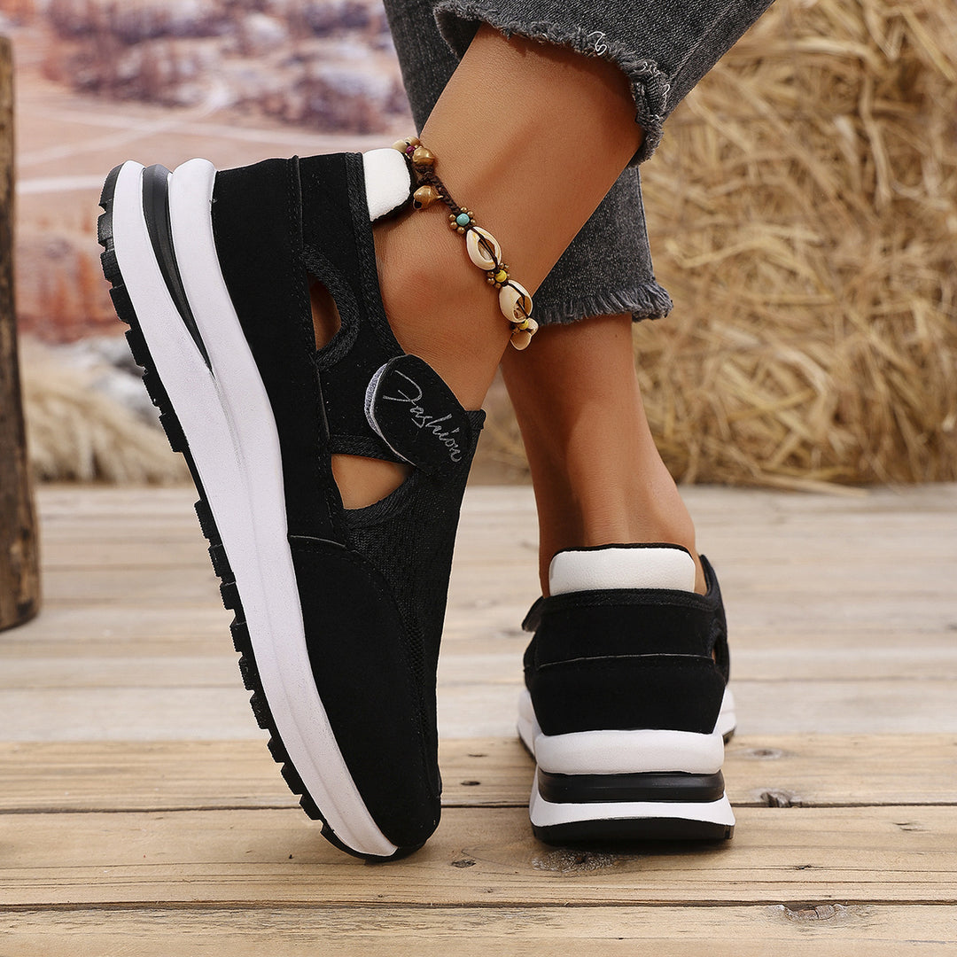 Damen Atmungsaktive Slip-On Sneakers mit flexiblem Gummizug EB