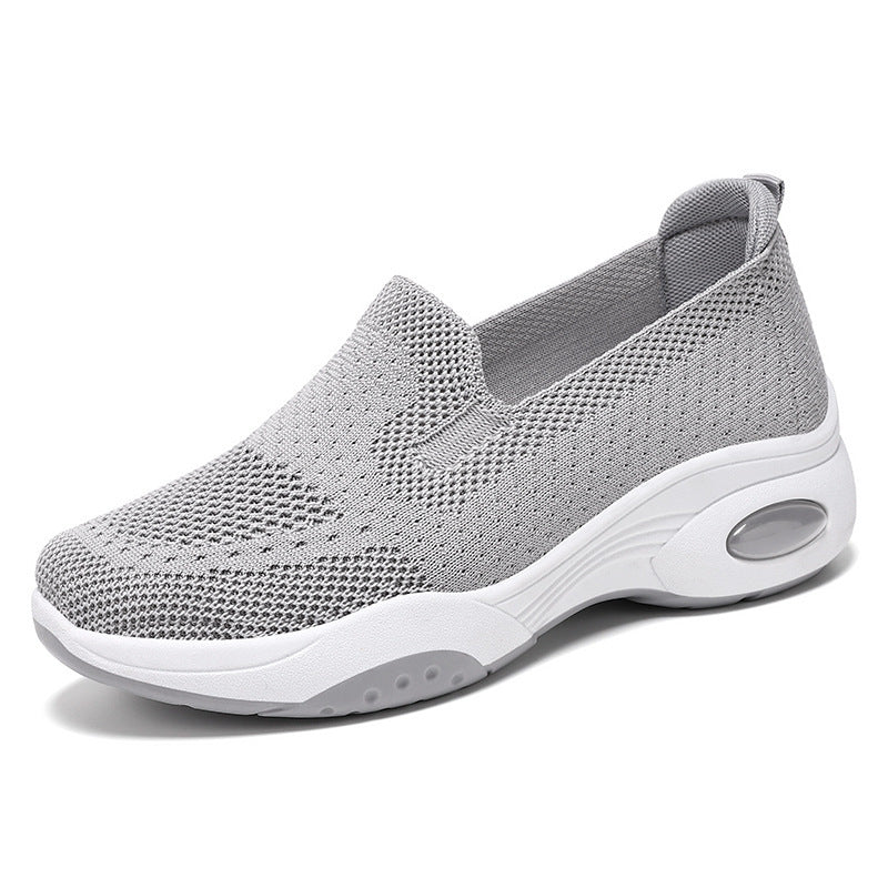 Damen Komfortable Slip-On Sneakers mit elastischer Strickoberfläche EB