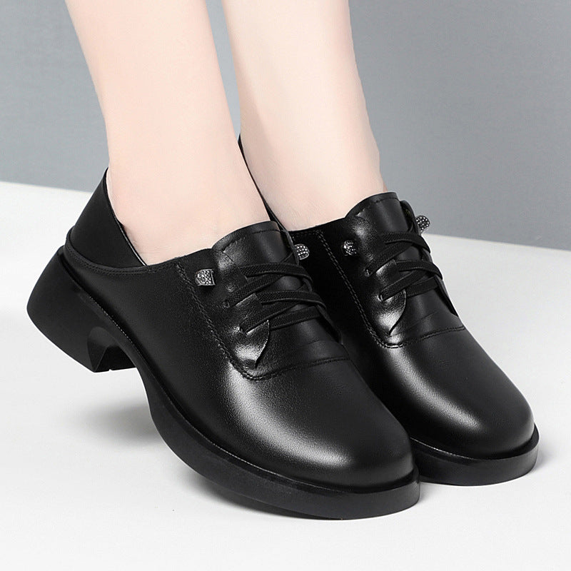 Damen Modische Schnürschuhe mit elegantem Absatz und atmungsaktivem Obermaterial EB