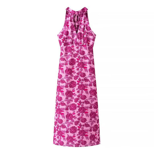 Damen Maxikleid im floralen Design mit elegantem Rückenausschnitt EB