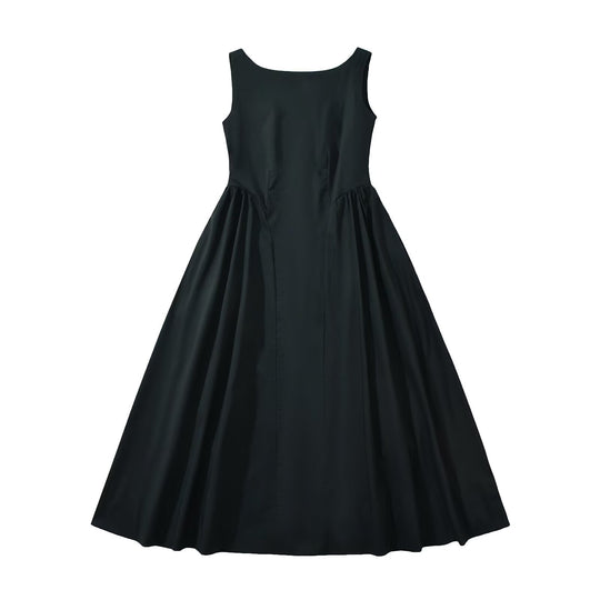 Damen Maxikleid mit elegantem, fließendem Schnitt und Rundhalsausschnitt EB