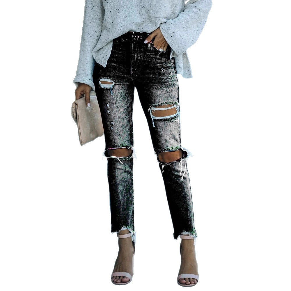 Damen destroyed Jeans EB