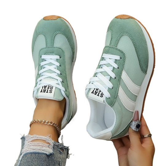 Damen Sportliche Sneakers mit atmungsaktivem Mesh-Obermaterial und rutschfester Sohle EB