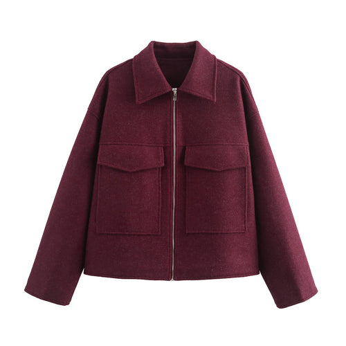 Damen cropped Utility-Jacke mit großen Taschen und modernem Schnitt EB