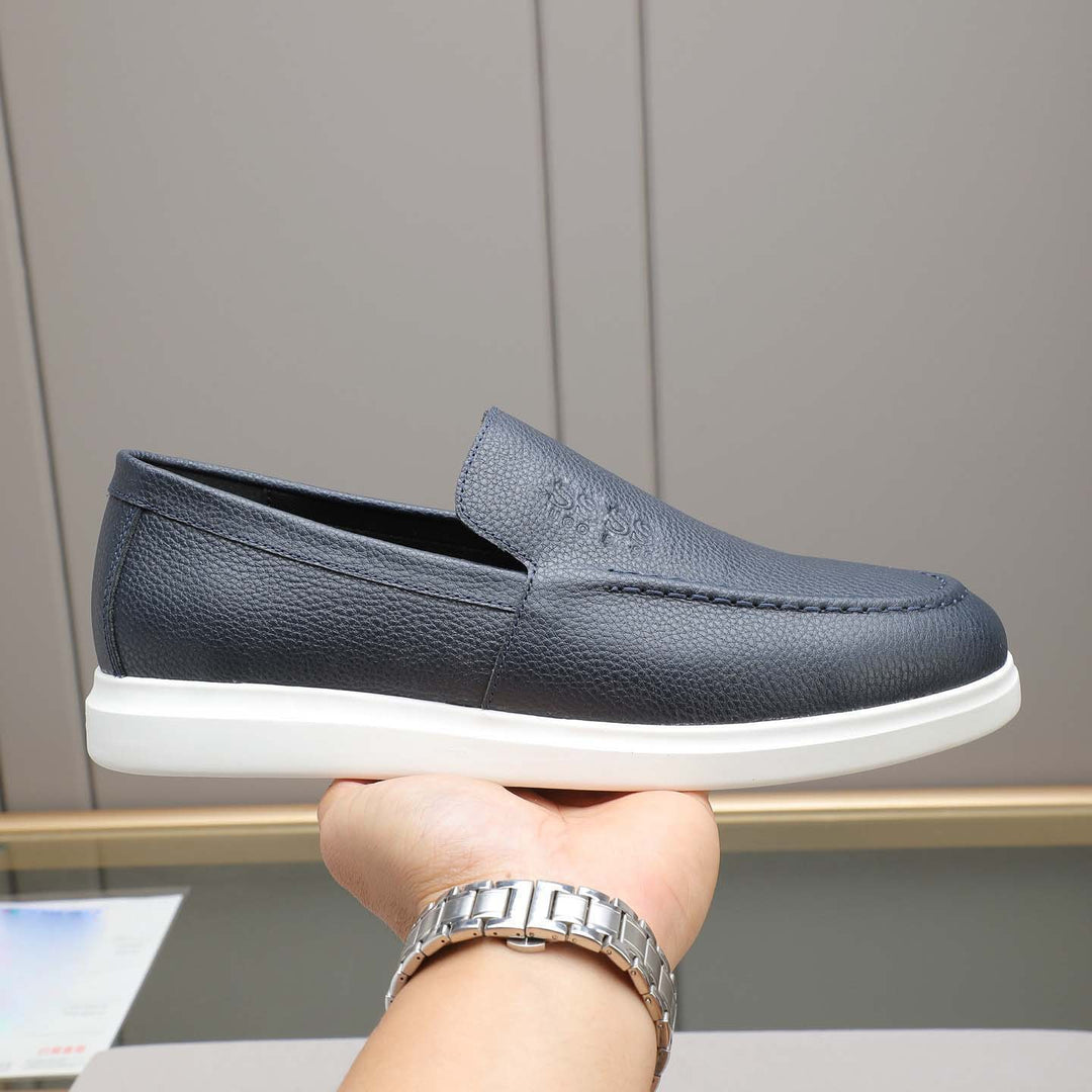 Damen Mokassin Slipper mit erstklassiger Ledervariante und rutschfester Sohle EB