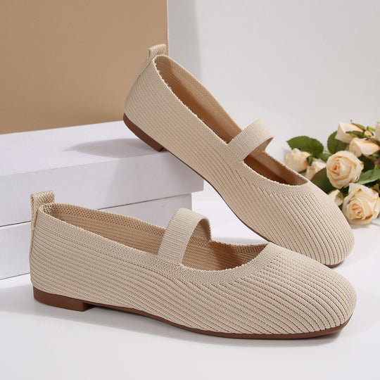 Damen Ballerinas mit Komfort-Sohle und elastischem Riemen EB
