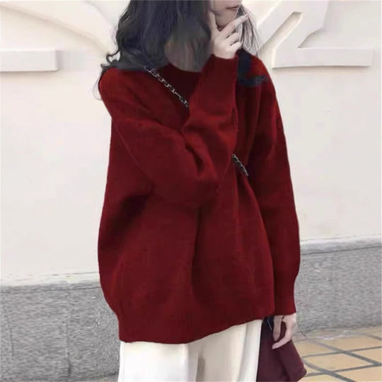 Damen Oversized Strickpullover mit weichem Material und lässigem Schnitt EB