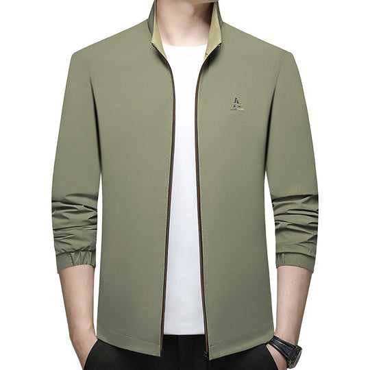 Herren Feldjacke mit Kontrast-Einsätzen und Brust-Reißverschlusstasche EB