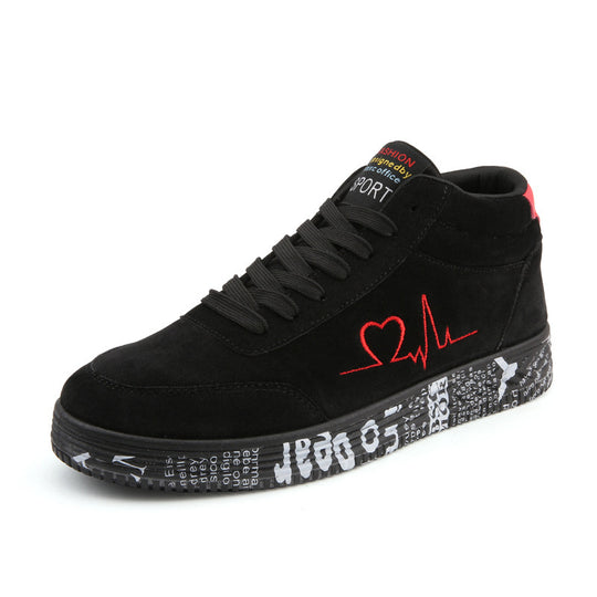 Damen Sportive High-Top Sneakers mit individuell bedruckter Laufsohle EB
