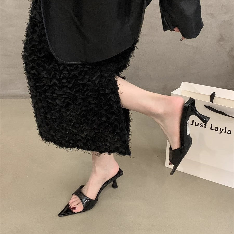 Damen schicke Slingback Mules mit modischem Leopardenprint EB