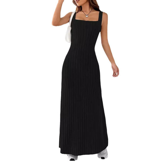 Damen Maxikleid mit figurbetonendem Schnitt und raffinierten Rippstrukturen EB