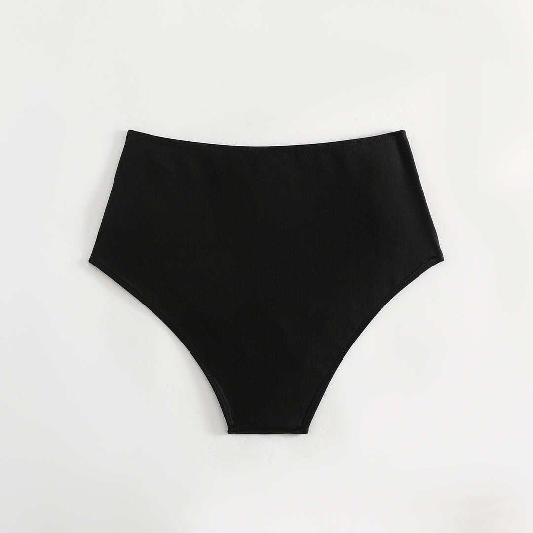 Damen Hoch geschnittener Bikini-Hosen mit Rüschendetails EB