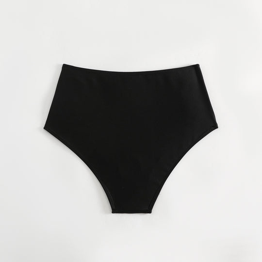 Damen Hoch geschnittener Bikini-Hosen mit Rüschendetails EB