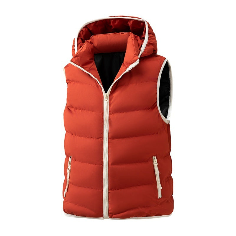 Damen leichte Steppweste mit ergonomischer Kapuze, synthetischer Thermofüllung und kontrastierter Einfassung EB