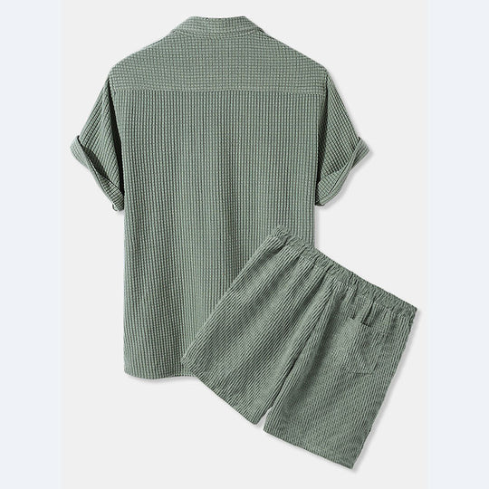 Damen Sonnen-Pyjama Set mit kurzem Shirt und Hose EB
