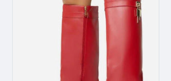 Femme Über-die-Knie-Fashion-Stiefel mit skulpturalem Design EB