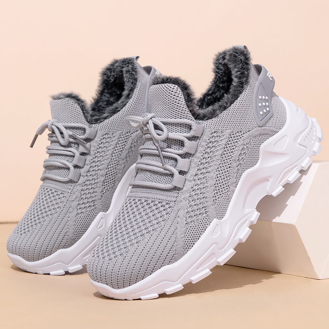 Damen Sportliche Sneaker mit kuscheligem Warmfutter und rutschfester Sohle EB