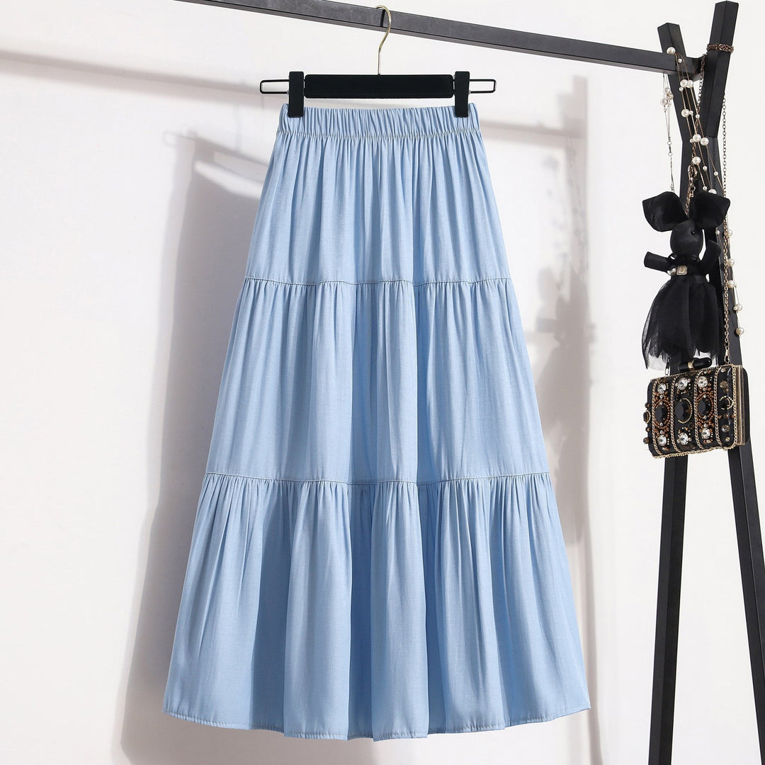 Damen Midi-Rock im lässigen Vintage-Stil EB