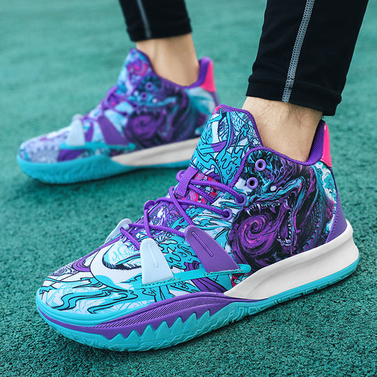 Damen Sportliche Basketball-Sneaker mit innovativem Print EB