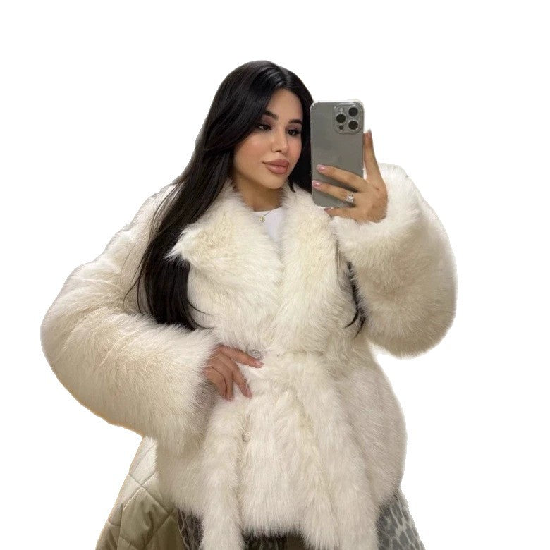Damen Eleganter Trend-Faux-Fur-Bolero EB